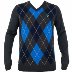 Lyle & Scott Argyle V-Neck Pullover Gunmetal