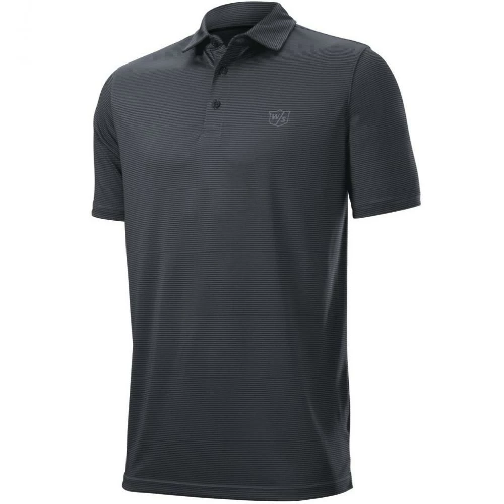 Wilson Golf Wilson Staff Stripe Polo Golf Shirt (Black)
