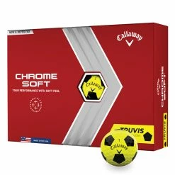 Callaway Chrome Soft Truvis Golf Balls Yellow Black